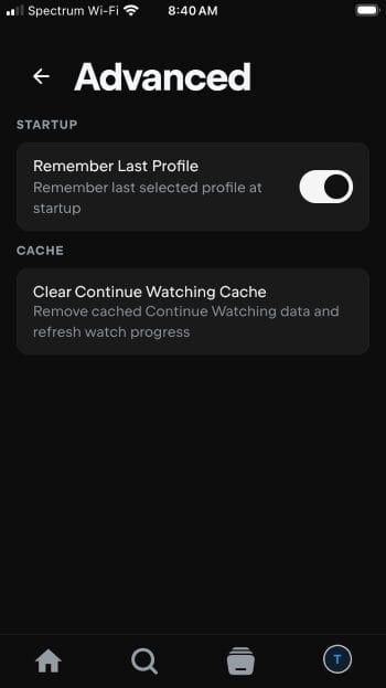 Remember last profile