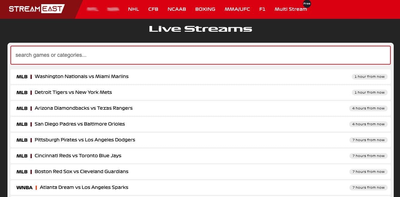 Original Streameast Website