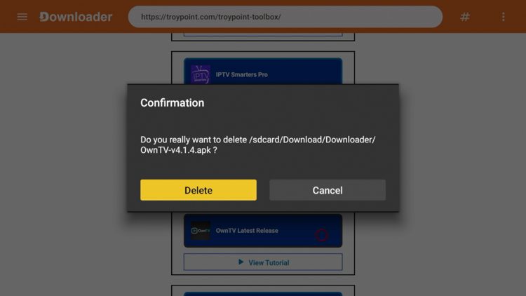 Click Delete again.