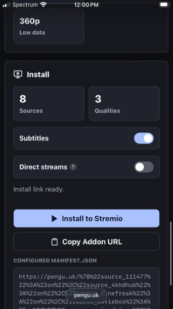enable subtitles and direct streams if you prefer