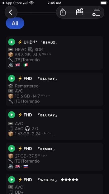link options