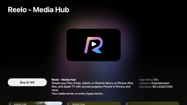 Reelo on Apple TV