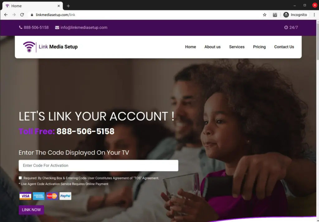 Fake Roku Support Website