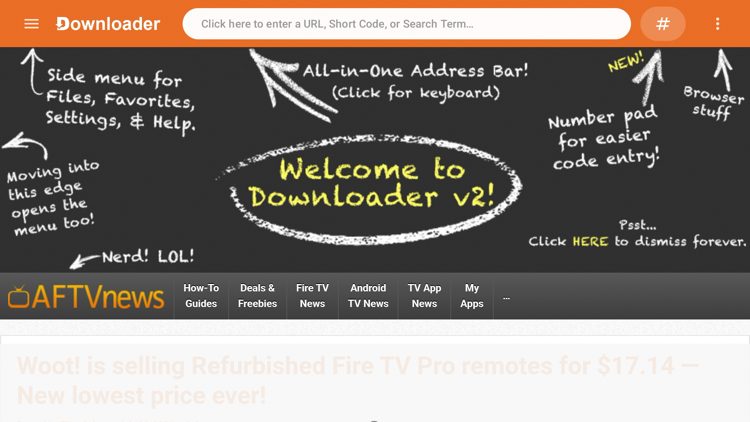 Then launch Downloader and click the search bar on top.