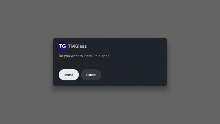 Wait a few seconds for the file to download and then click Install.