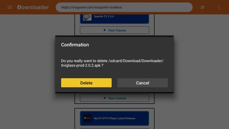 Click Delete again.