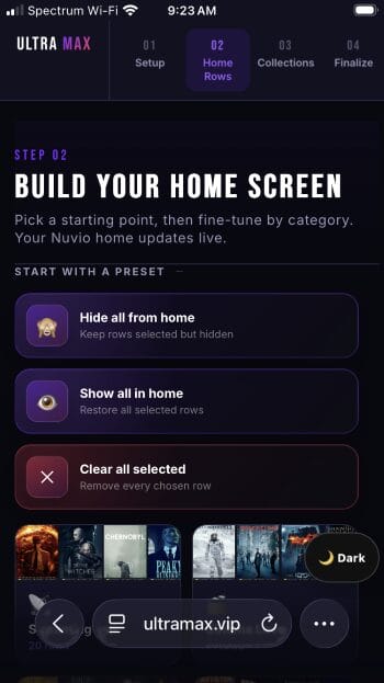 select a preset if you prefer