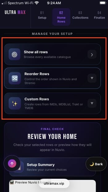 manage your rows