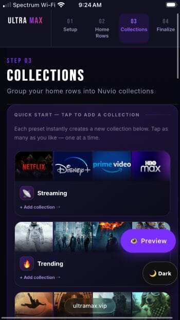 add your preferred collections