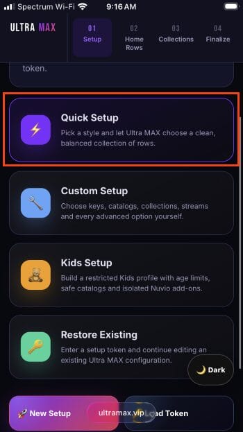 choose your setup style