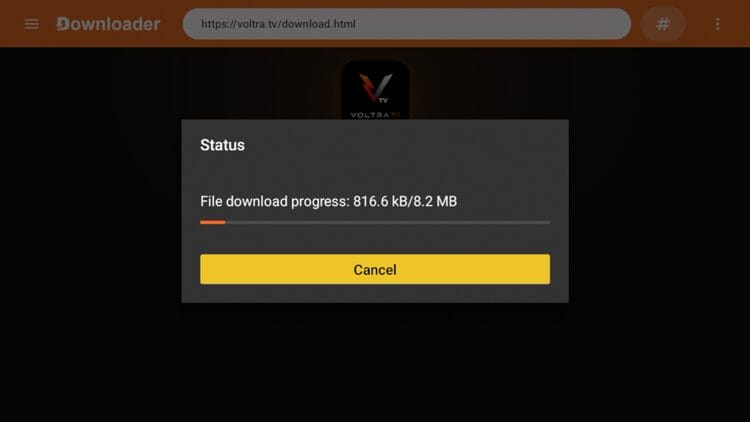 Wait a few seconds for the APK file to install.