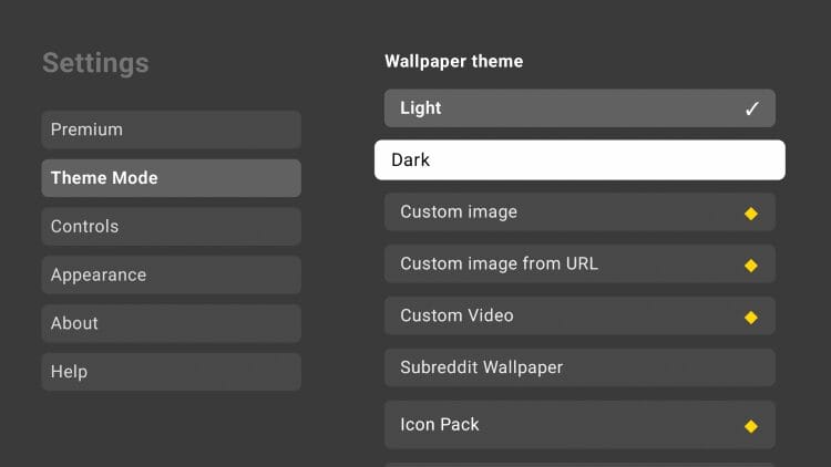 select theme