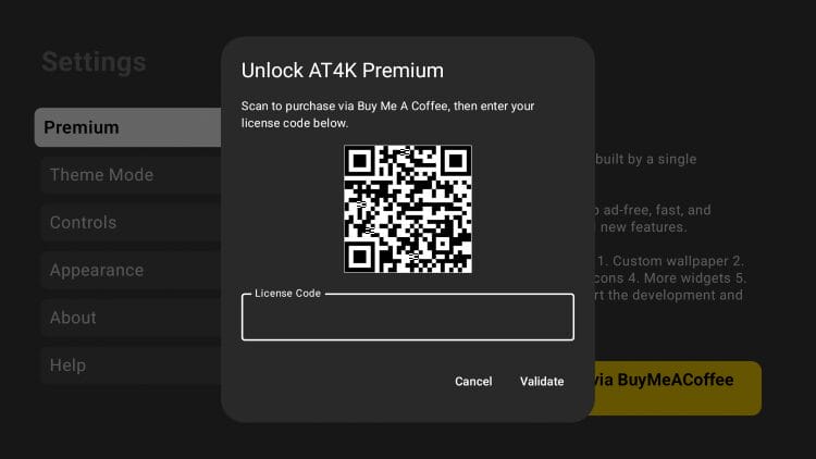 Code for AT4K Premium