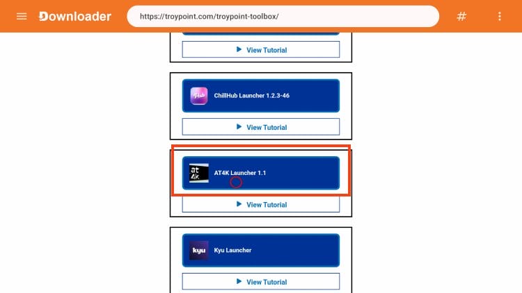 click to install at4k launcher