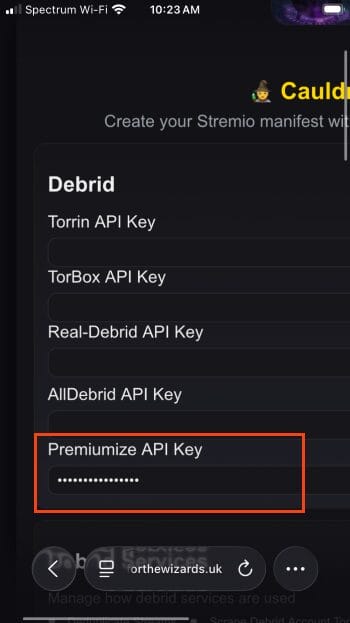 add your debrid provider