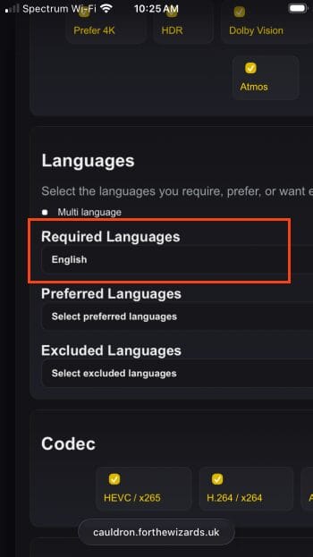 choose your preferred languages
