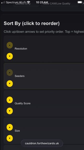 adjust how links will be displayed for cauldron addon