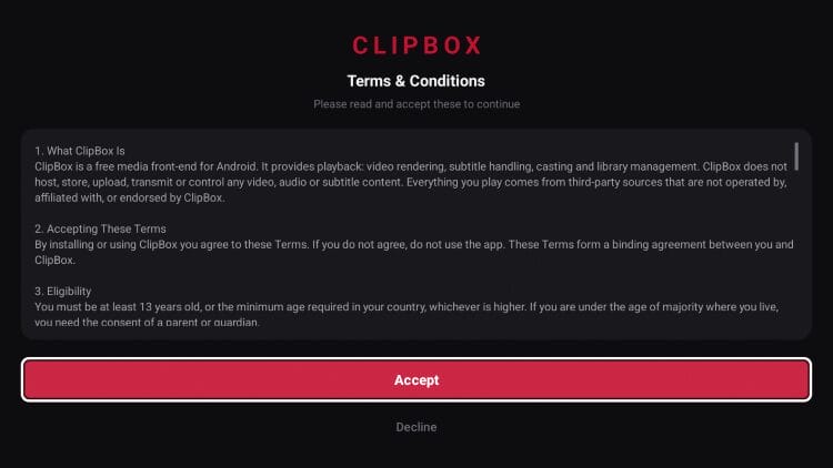 clipbox terms and conditions