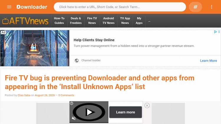 open url menu bar