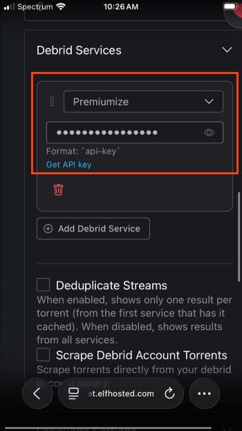 add debrid service if your prefer