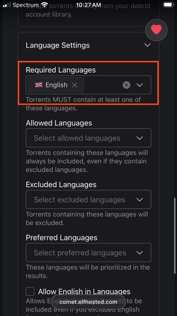now choose your languages