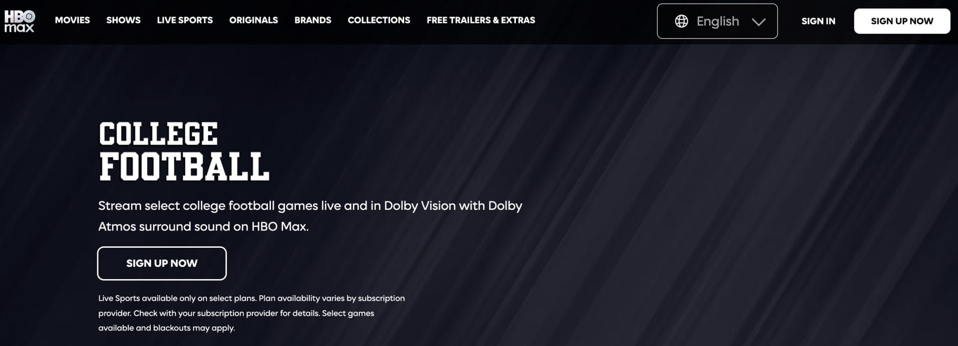 HBO Max Website