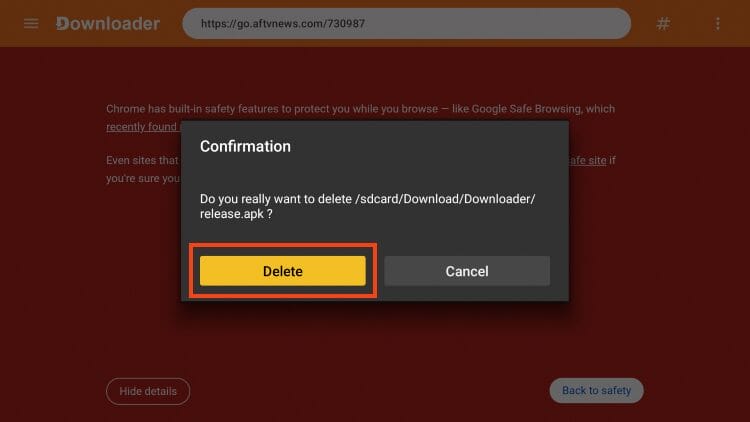 select delete again