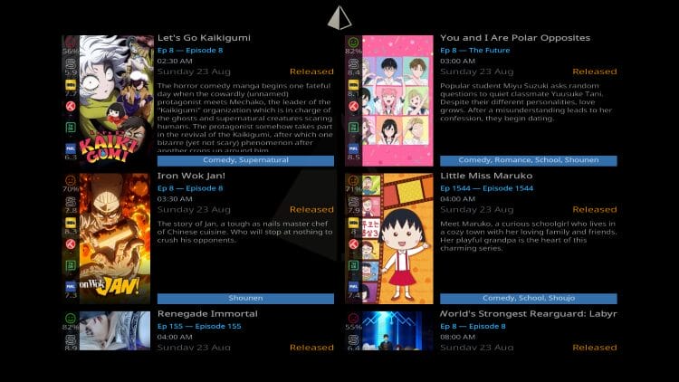 anime calendar