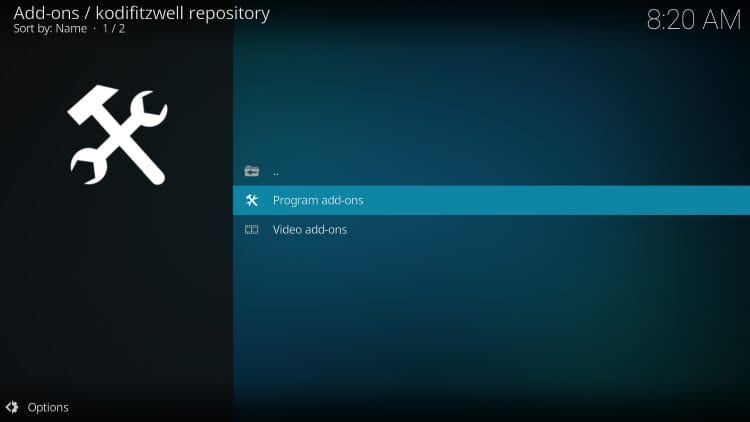 select program addons