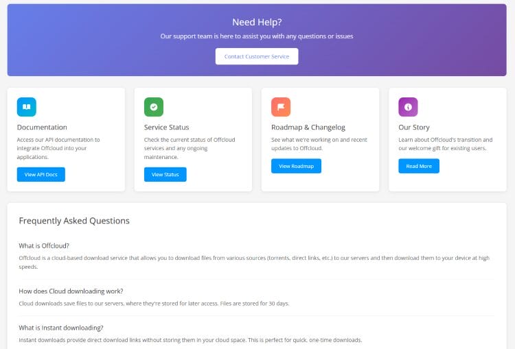 OffCloud Customer Support