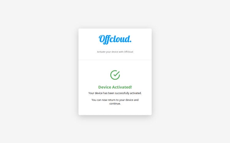 activation code success