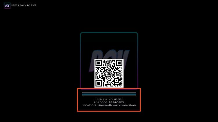 offcloud authorization code for Kodi