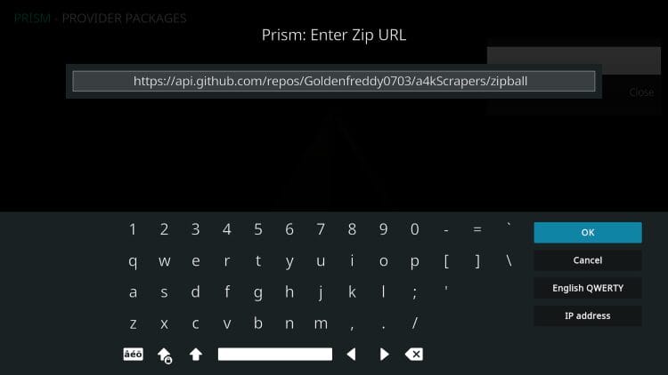 input the scraper url