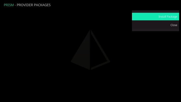 click install package
