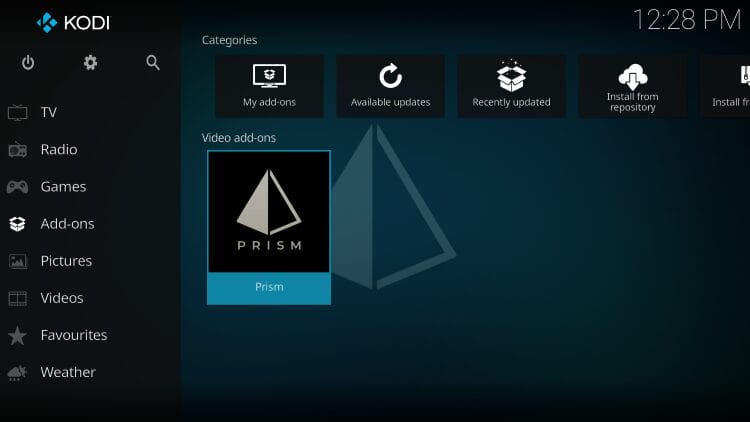 open prism kodi addon