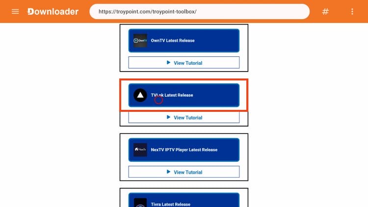click to install tvlok iptv player