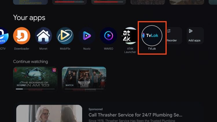 open tvlok app