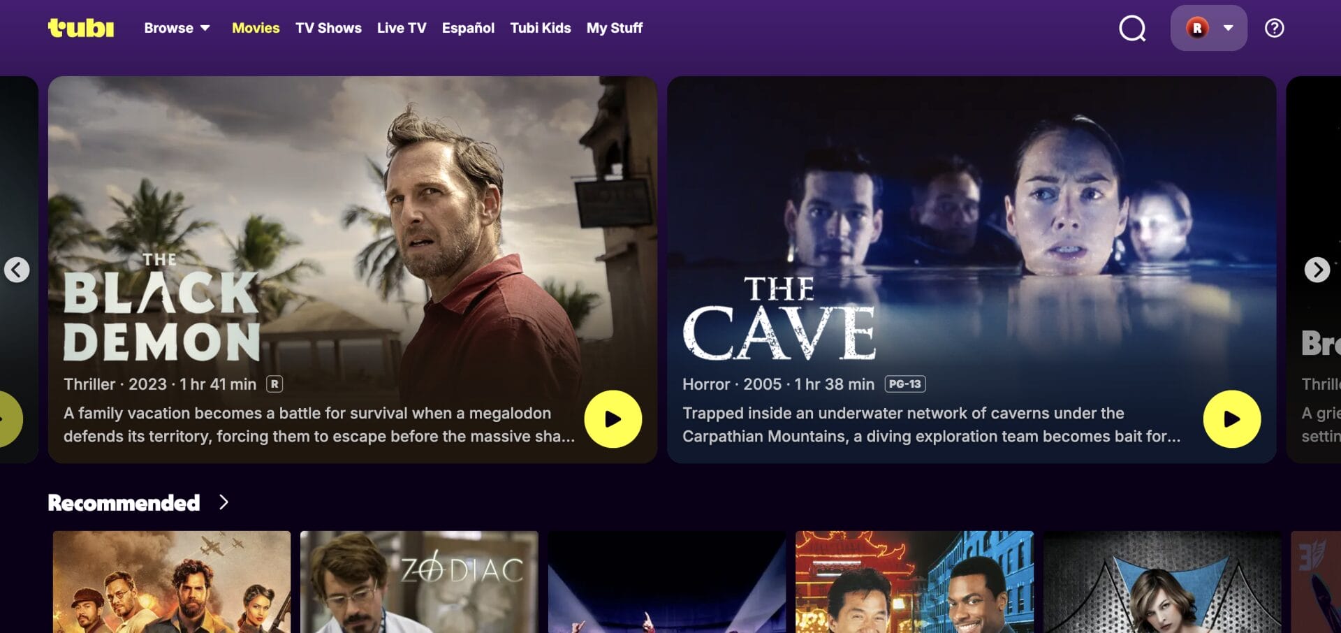 Movies on Tubi