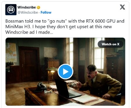 Windscribe VPN X ad