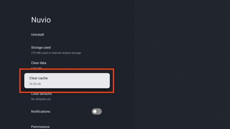 click clear cache