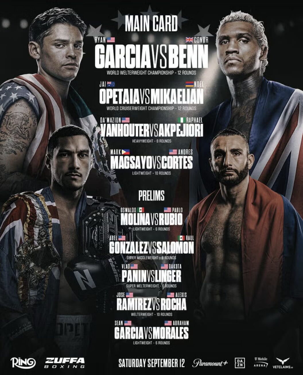 Ryan Garcia vs. Conor Benn Fight Card